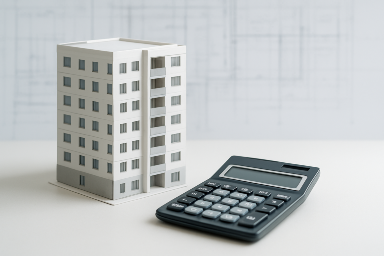 不動産 - architectural model of an apartment building