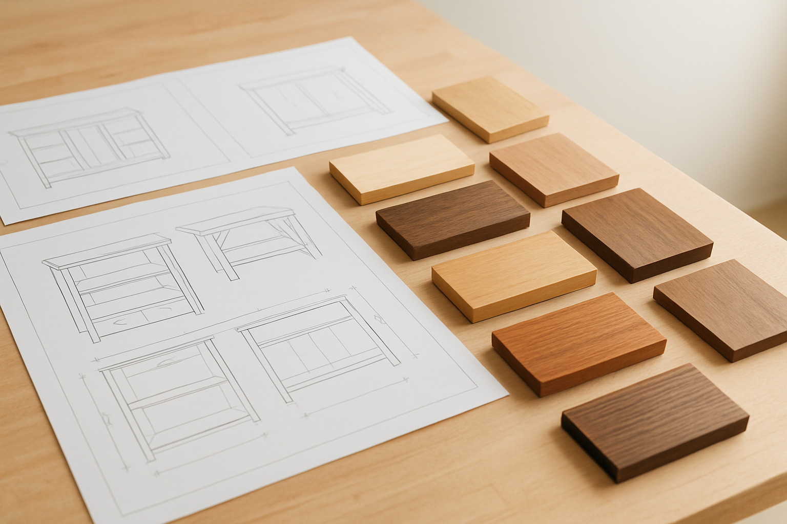 家具 - detailed blueprints of custom furniture
