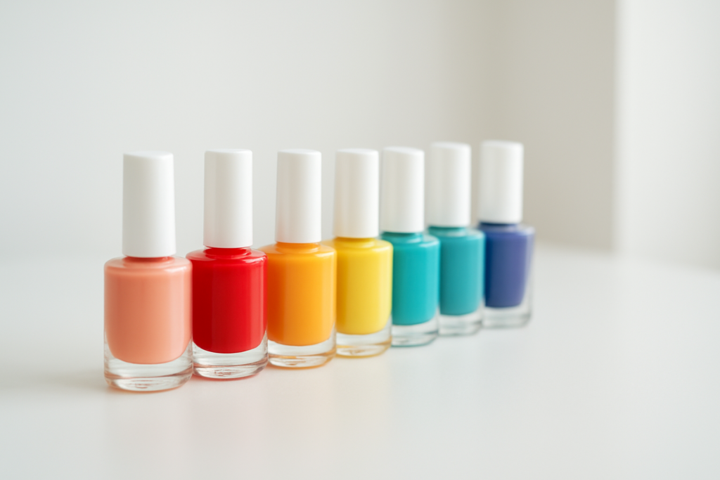 ジェルネイル - colorful gel nail polish bottles