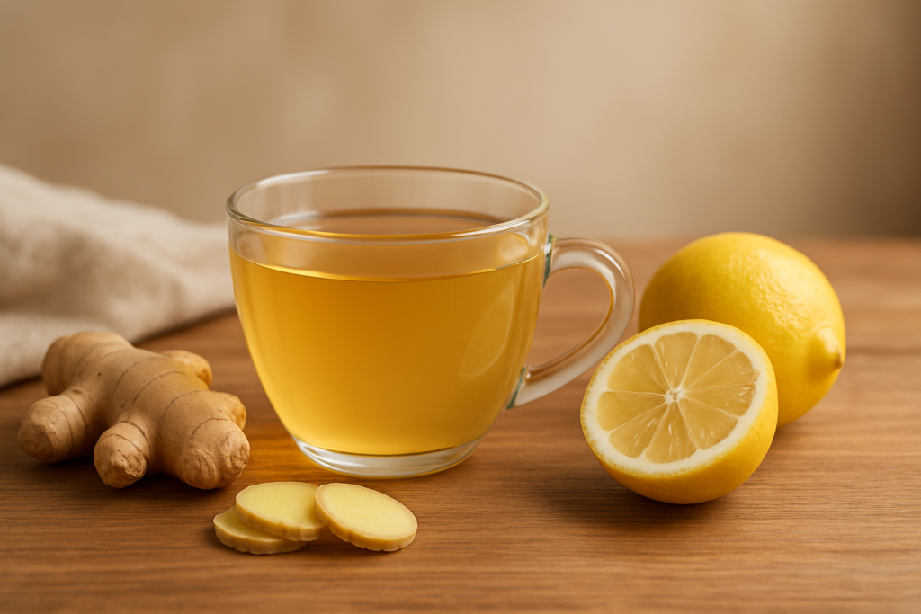 改善 - fresh ginger tea