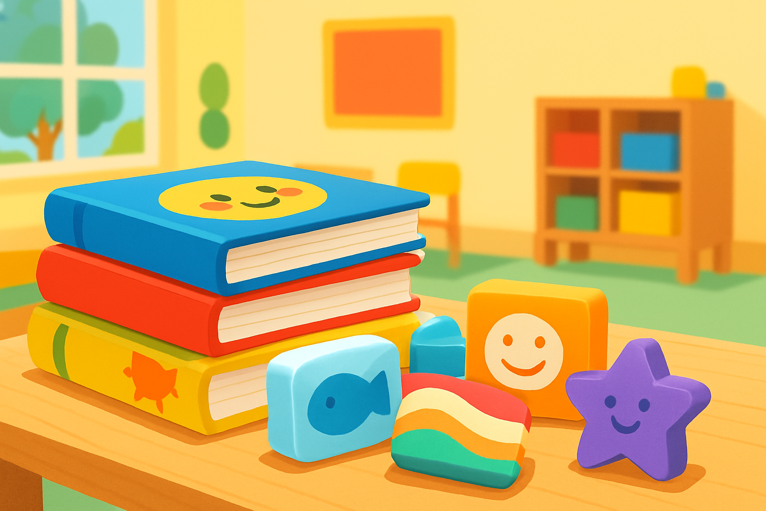 幼稚園 - brightly colored children's picture books