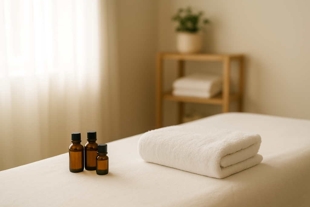 整骨院 - clean massage table