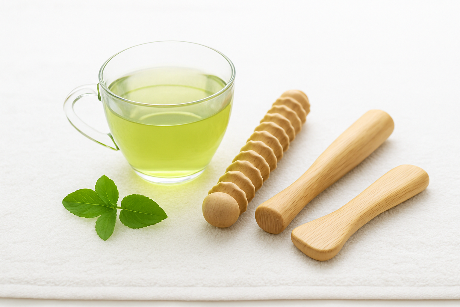 鍼灸 - fresh green herbal tea