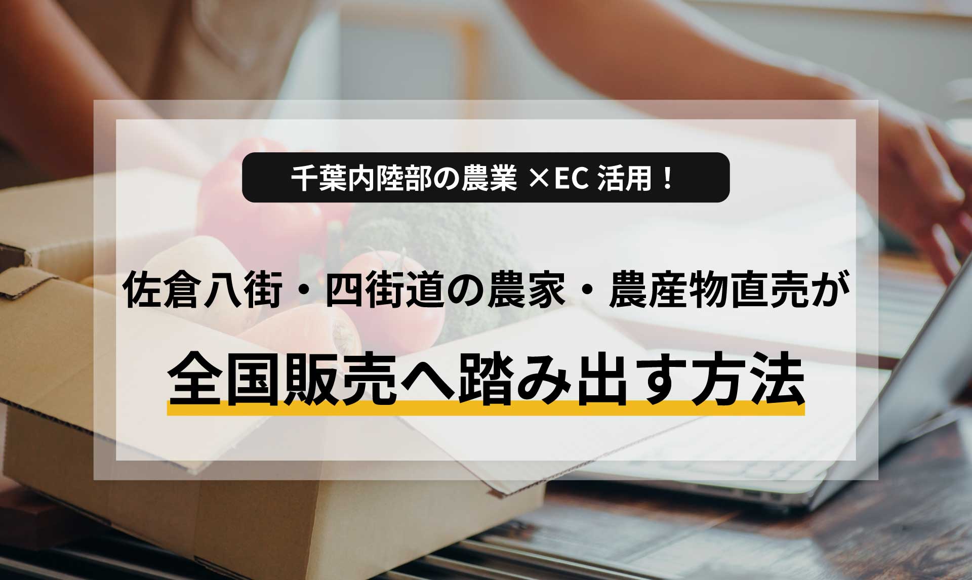 千葉内陸部の農業×EC活用!佐倉・八街・四街道の農家・農産物直売が全国販売へ踏み出す方法
